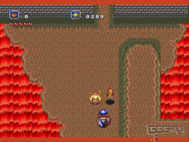 Fortress surrounded by lava